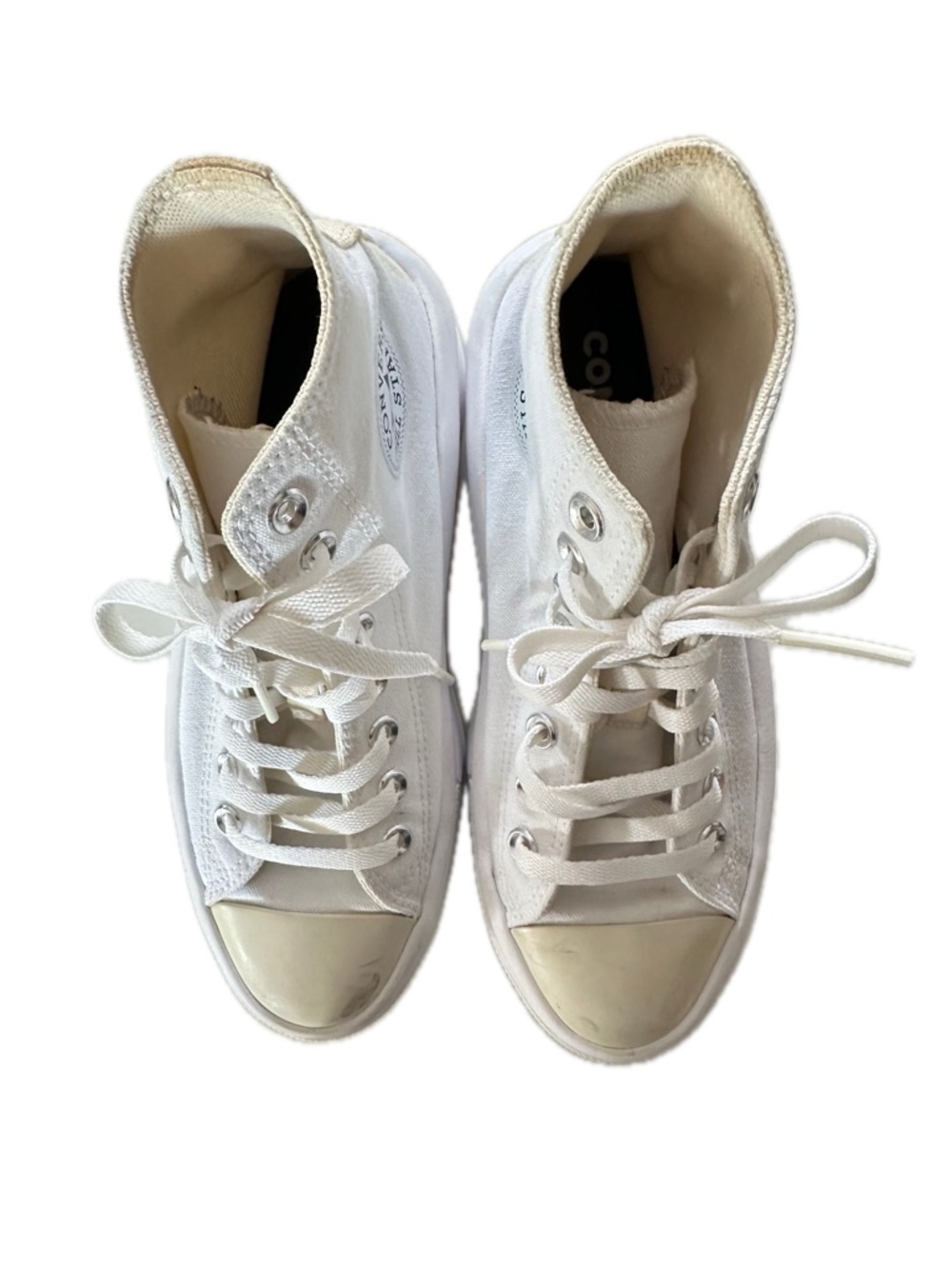 Converse Chuck Taylor Move High Top White Platform Sneakers Size 7